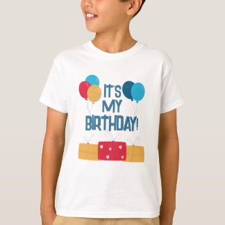Het is mijn verjaardag Ballonnen en Cadeaus T-shirt