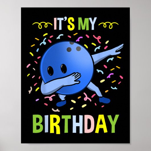 Het is mijn verjaardag Bowling Bull Poster (Voorkant)