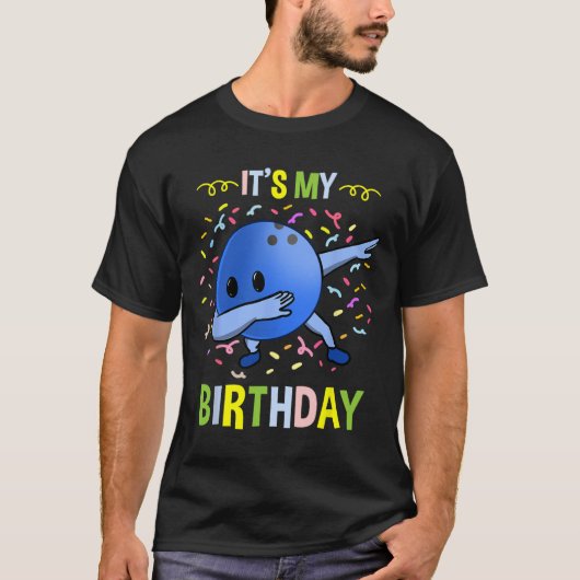 Het is mijn verjaardag Bowling Bull T-shirt (Voorkant)