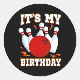 Het is mijn verjaardag Bowling Theme Party Ronde Sticker