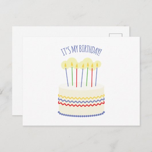 Het is mijn verjaardag briefkaart (Voorkant / Achterkant)
