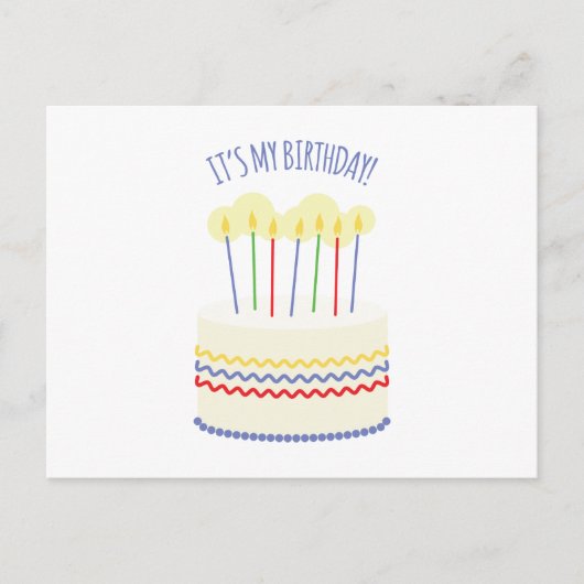 Het is mijn verjaardag briefkaart (Voorkant)