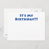 Het is mijn verjaardag! briefkaart (Voorkant / Achterkant)