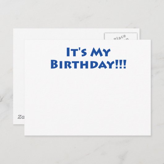 Het is mijn verjaardag! briefkaart (Voorkant / Achterkant)