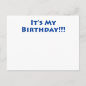 Het is mijn verjaardag! briefkaart (Voorkant)