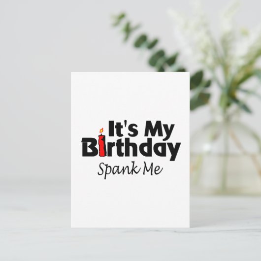 Het is mijn verjaardag... briefkaart (Staand voorkant)