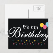 Het is mijn verjaardag Briefkaart (Voorkant / Achterkant)