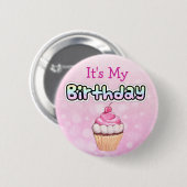Het is mijn verjaardag buton ronde button 5,7 cm (Voorkant /achterkant)