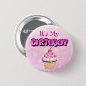 Het is mijn verjaardag buton ronde button 5,7 cm (Voorkant /achterkant)