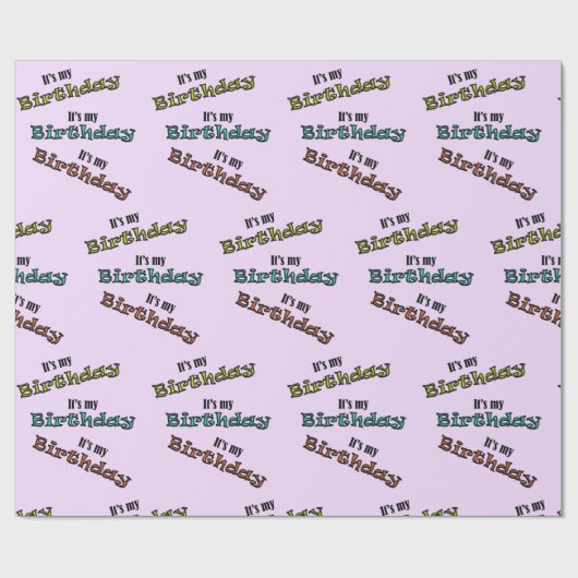 Het is mijn verjaardag cadeaupapier (Vlak)