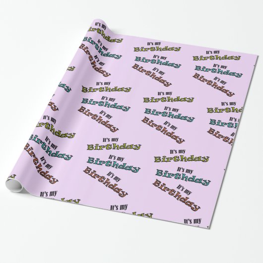 Het is mijn verjaardag cadeaupapier (Uitgerold)