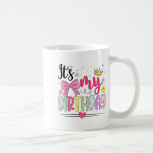 Het is mijn verjaardag Coquette Strik Bloem Verjaa Koffiemok