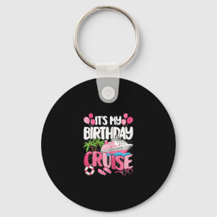 Het is mijn verjaardag Cruise Schattig Roze Zee Re Sleutelhanger
