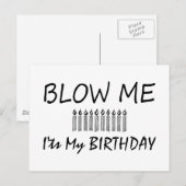 Het is mijn verjaardag die me overvalt briefkaart (Voorkant / Achterkant)