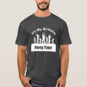 Het is mijn verjaardag Disco Silhouette White T-shirt (Voorkant)