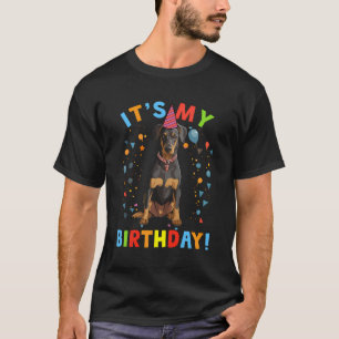 Het is mijn verjaardag Doberman Gifts Schattige Ho T-shirt