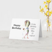 Het is mijn verjaardag en ik win als ik dat wil. kaart (Gele Bloem)