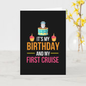 Het is mijn verjaardag en mijn eerste cruise kaart (Gele Bloem)