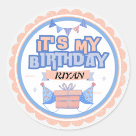 Het is mijn verjaardag! Fun & Feestelijk – Perfect Ronde Sticker