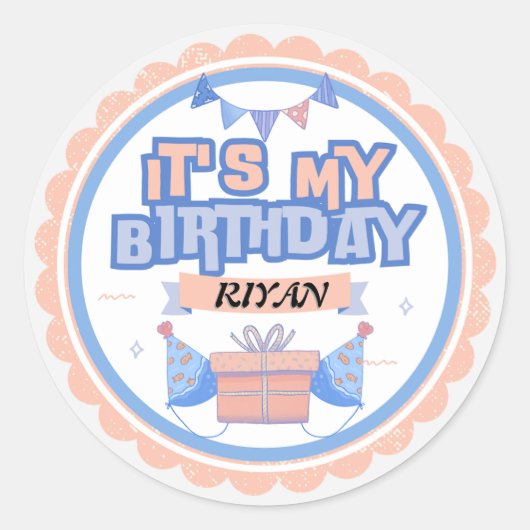 Het is mijn verjaardag! Fun & Feestelijk – Perfect Ronde Sticker (Voorkant)