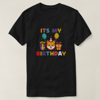 Het is mijn verjaardag - Grappig Shiba Inu-feest T-shirt