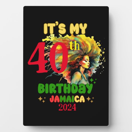 Het is mijn verjaardag Jamaica Girl Party Vakantie Fotoplaat (voorkant)