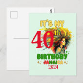 Het is mijn verjaardag Jamaica Meisjesfeest Vakant Briefkaart (Voorkant / Achterkant)