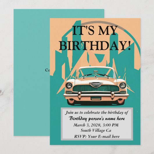 Het is mijn verjaardag! kaart (Voorkant / Achterkant)