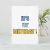 Het is mijn verjaardag kaart (Staand voorkant)