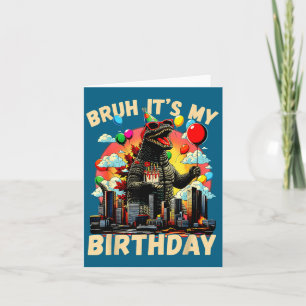Het is mijn verjaardag Kaiju verjaardagsfeestje Ja Kaart