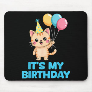 Het is mijn verjaardag Kawaii Kat Muismat