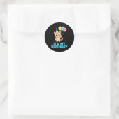 Het is mijn verjaardag Kawaii Kat Ronde Sticker (Tas)