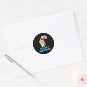 Het is mijn verjaardag Kawaii Kat Ronde Sticker (Envelop)