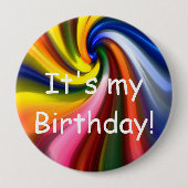 Het is mijn verjaardag! Knoop Ronde Button 4,0 Cm (Voorkant)