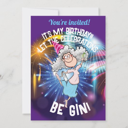 HET IS MIJN VERJAARDAG! Laat de vieringen GIN zijn Kaart (Voorkant)