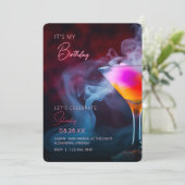 Het is mijn verjaardag, laten we cocktail uitnodig kaart (Staand voorkant)