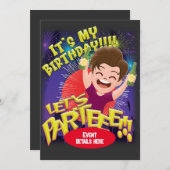 Het is mijn verjaardag - Laten we feesten! uitnodi Kaart (Voorkant / Achterkant)