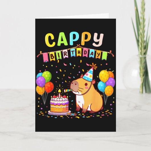 Het is mijn verjaardag Meisjes Capybara-liefhebber Kaart (Voorkant)