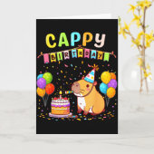 Het is mijn verjaardag Meisjes Capybara-liefhebber Kaart (Gele Bloem)
