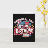 Het is mijn verjaardag Memorial Day Cool Retro Fun Kaart (Gele Bloem)