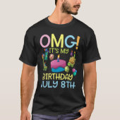 Het is mijn verjaardag op 8 juli... ... ...en jij  t-shirt (Voorkant)