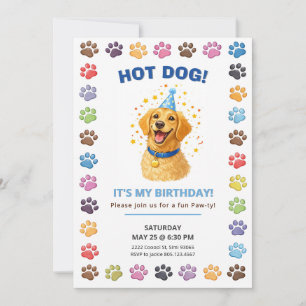 Het is mijn verjaardag, Puppy feestje! Kaart