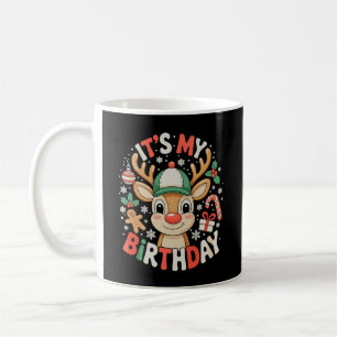 Het is mijn verjaardag rendier Kerstmis Xmas Vakan Koffiemok