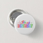 Het is mijn verjaardag ronde button 3,2 cm (Voorkant /achterkant)
