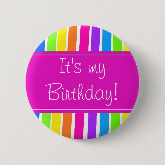 Het is mijn verjaardag! ronde button 5,7 cm (Voorkant)