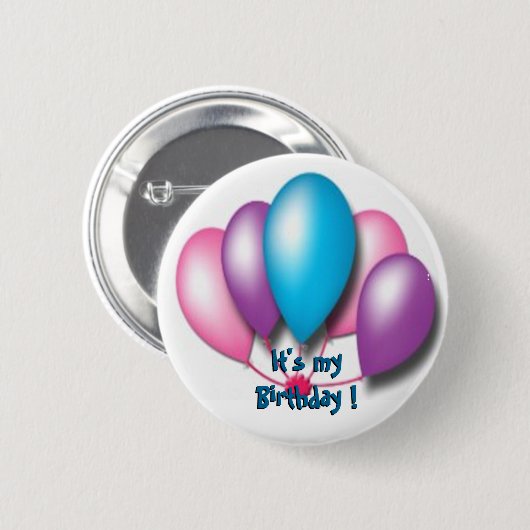 Het is mijn verjaardag ronde button 5,7 cm (Voorkant /achterkant)