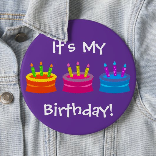 Het is mijn verjaardag ronde button 6,0 cm (In situ)