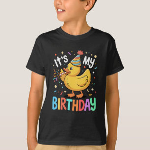 Het is mijn verjaardag Rubber Duck Lover Kinder me T-shirt