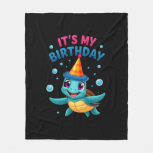 Het is mijn verjaardag Schattige zeeschildpad Ocea Fleece Deken