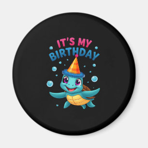 Het is mijn verjaardag Schattige zeeschildpad Ocea Magneet